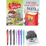 Kitap Kurdu Olmak İstemeyen Maya ve Güzel Ülkem Türkiye 3 2'li Set - Kalem