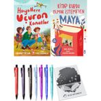 Kitap Kurdu Olmak İstemeyen Maya ve Hayallere Uçuran Kanatlar 2'li Set - Kalem
