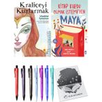 Kitap Kurdu Olmak Istemeyen Maya ve Kraliçeyi Kurtarmak 2li Set