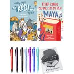 Kitap Kurdu Olmak İstemeyen Maya ve Nazoşi Teyze Bir Kedi Daha İstiyor 2'li Set - Kalem