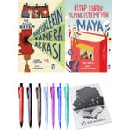 Kitap Kurdu Olmak İstemeyen Maya ve Sözcüklerin Kamera Arkası 2'li Set - Kalem