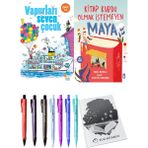Kitap Kurdu Olmak Istemeyen Maya ve Vapurları Seven Çocuk 2li Set