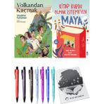 Kitap Kurdu Olmak Istemeyen Maya ve Volkandan Kaçmak 2li Set