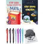 Kitap Okuma Günlüğüm ve Kitap Kurdu Olmak Istemeyen Maya 2'li Set + Hediyeli