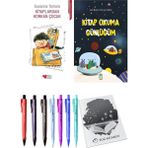 Kitap Okuma Günlüğüm ve Kitaplardan Korkan Çocuk 2li Set
