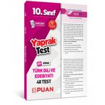 Kitap Puan Yayınları 10. Sınıf Türk Dili ve Edebiyatı Yaprak Test