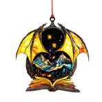 Kitap Severler için Hediyeler, Kitap Rafı Dekoru, Acotar, Velaris, Dördüncü Kanat, Kütüphane Dekoru, Paskalya Günü Hediyeleri (Sarı)