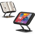 Kitap Standı Okuma Için, 360° Dönebilir, Katlanabilir Ahşap Kitap Tutucu - 120 x 35 cm - Siyah
