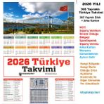 Kitap Takipçileri 2026 Namaz Vakitli 365 Gün Yapraklı Dini Duvar Türkiye Takvimi Arka Karton Istanbul Manzaralı - 1. bölge