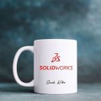 Kitaplı Hediye 3D Tasarımcıya Hediye / Solidworks Tasarımlı Isme Özel Kupa - Beyaz