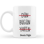 Kitaplı Hediye Anı Yaşa Tasarımlı Isme Özel Kupa - 200 ml - Beyaz