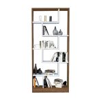 Kitaplık 13647 Labirent Torna Model 1Kalite Suntalem Raf Beyaz Ceviz El Yapım