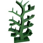 Kitaplık 18144 Ahşap Ağaç Dalı Tek Parça Mdf Parlak Yeşil Lake Boya El Yapım