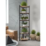 Kitaplık Çiçeklik 6 Raflı Ceviz