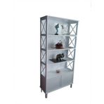 Kitaplık X 17614 Çapraz Yan Model Alt Kapak Raf Kayın Mdf Torna Parlak Beyz Lake