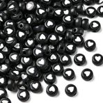KitBeads 200 adet siyah akrilik-beyaz kalp boncuğu, düz, yuvarlak, kalp şeklinde inciler, midilli, kalp boncukları, takı üretimi için, bileklik, kolye, toplu