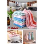 Kitchen Beauty ( 3 Adet ) Mikrofiber Yumuşak Dokulu Temizlik Bezi 30*30 Cm Mutfak Bezi Leke Tutmaz Koku Yapmaz