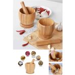 Kitchen Beauty Doğal Bambu Ahşap Sarımsak Ezeceği Havan Büyük Boy