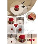 Kitchen Beauty Kalp Tasarımlı Klozet Basma Butonu Hijyenik Kalp Klozet Kapağı Kulpu