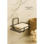 Kitchen Beauty Paslanmaz Metal Katı Sabunluk Güçlü Yapışkanlı Kare Sabunluk