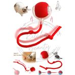 Kitchen Beauty Şarjlı Otomatik Hareketlenen Kedi Oyun Topu Kuş Sesli Interaktif 360 Derece Dönen Kedi Oyuncağı