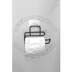 Kitchen Beauty Yapışkanlı Siyah Açık Tuvalet Kağıtlığı Wc Kağıtlık Tutucu