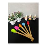 Kitchen Crazy Bambu Saplı 5 Parça Mini Silikon Spatula Kaşık Fırça Seti
