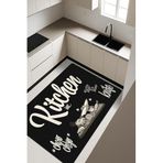 Kitchen Desenli Dijital Baskı Kaymaz Taban Mutfak Halısı H0033