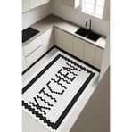 Kitchen Desenli Dijital Baskı Kaymaz Taban Mutfak Halısı H0048