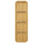 Kitchen Design Lab Bambu 4 Bölmeli Çerezlik, Sunumluk, Yağdanlık Şişe Standı, 33x10 cm