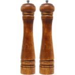 Kitchen Design Lab Bambu Gövdeli Komple Ahşap Tuz Karabiber Değirmeni Baharat Öğütücüsü Büyük Boy 27 cm 2 Adet - Kahverengi