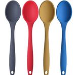 Kitchen Design Lab Büyük Boy Yanmaz Antrasit Kırmızı Mavi Sarı 27 cm 4 Renkte Silikon Kaşık