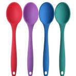 Kitchen Design Lab Büyük Boy Yanmaz Kırmızı Mor Mavi Yeşil 27 cm 4 Renkte Silikon Kaşık