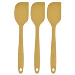 Kitchen Design Lab Büyük Boy Yanmaz Yapışmaz Silikon Yassı Spatula Sarı 3 Lü Set Silikon Yassı Spatula Sarı 3lü