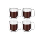 Kitchen Design Lab Çift Cidarlı Borosilikat Cam Nescafe,latte,filtre Kahve,süt,bitki Çayı Kupası 300 ml 4 Adet 2769