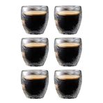 Kitchen Design Lab Çift Cidarlı Buzlu Kahve, Latte, Çay Bardağı Seti, 250 ML, 6 Adet, Bej