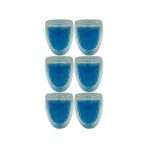 Kitchen Design Lab Çift Cidarlı Çizgili Cam 300 ML Bardak Seti 6 Adet 2322