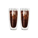 Kitchen Design Lab Çift Cidarlı Uzun Meşrubat,Kokteyl,Latte 320 ML Cam Bardak Seti 2 Adet 2324