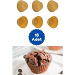 Kitchen Design Lab Kitchen Design Lab Sarı 18'li Silikon Mini Browni Kalıbı - Muffin Kalıbı 18 Adet Cupcake Kek Kalıbı Browni Kek Kalıbı 18LI Sarı