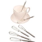 Kitchen Design Lab Kristal Doğal Desenli Metal Çırpıcı, Mini Boy, 12 Cm Boyunda, 6 Adet