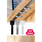 Kitchen Dream 20 Adet Kendinden Yapışkanlı Cırt Cırtlı Bant Kablo Tutucu, Masaüstü Kablo Düzenleyici