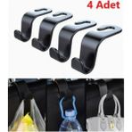 Kitchen Dream 4 Adet Pratik Araba Koltuk Arkası Askı Çok Amaçlı Elbise Çanta Poşet Askısı