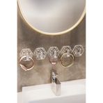 Kitchen Dream Kendinden Yapışkanlı Güçlü Buz Desen Lüks 5’li Duvar, Takı Askısı Banyo Mutfak İçin Havlu Askısı