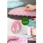 Kitchen Dream Pratik Silikon Vantuzlu Banyo Fırçası Masaj Pedi Sırt Ayak Kesesi Yıkama Aleti Sırt Lifi Ayak Matı