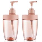 Kitchen GIMS Geniş Ağızlı Plastik Pompa Şişe Dispenseri 16oz 2'li Paket Seyahat Şampuanı ve Saç Kremi Şişeleri Tuvalet Malzemeleri için Sızdırmaz Seyahat Şişeleri Doldurulabilir Seyahat Boyu