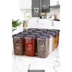 Kitchen Life 12 Adet Büyük Boy 1200 ml Silikon Kapaklı Erzak Saklama Kabı Seti Ultra Dayanıklı