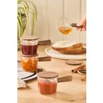 Kitchen Life 12 li Kapaklı Saplı Mika Reçellik Sosluk Sofra Kahvaltı Seti - Akasya Görünümlü Sunumluk 80 ml