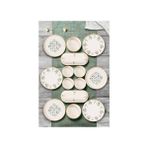 Kitchen Life 14 Parça 6 Kişilik D-Harma Stackable Lüx Kahvaltı Takımı Desenli Seramik Set