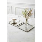 Kitchen Life 2'li Kare Paslanmaz Çelik Gümüş Kahve Sunum Tepsisi-Lüx Servis Tepsisi 22 cm