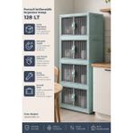 Kitchen Life 4'lü Portatif Istiflenebilir Organizer Dolap- Banyo Mutfak Dolapları Saklama Kutu - Bebe Mavisi